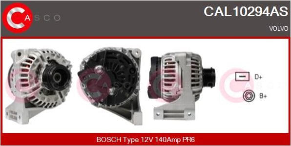 ALTERNATOR 12V 140A CASCO CAL10294AS 