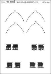 Zestaw montażowy klocków hamulcowych QUICK BRAKE 109-1289 441289000