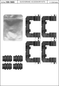 Zestaw montażowy klocków hamulcowych QUICK BRAKE 109-1865 1865Q