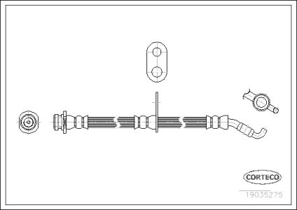 PRZEWÓD HAMULCOWY GIĘTKI FIAT SEDICI  06- PRZÓD