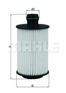 Filtr oleju OPEL MAHLE OX1012D 