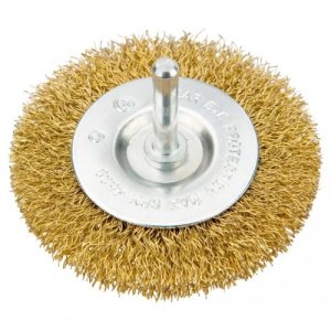 SZCZOTKA DRUCIANA TARCZOWA Z TRZPIENIEM