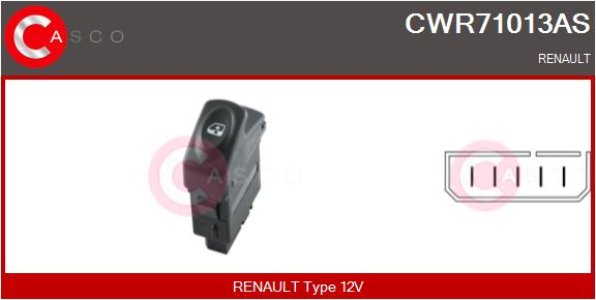 PRZELACZNIK PODNOSNIKA SZYBY L/P 5PIN