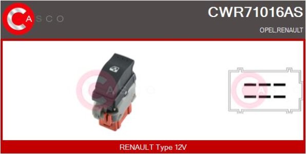 PRZELACZNIK PODNOSNIKA SZYBY PP 6PIN