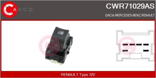 PRZELACZNIK PODNOSNIKA SZYBY PP 6PIN