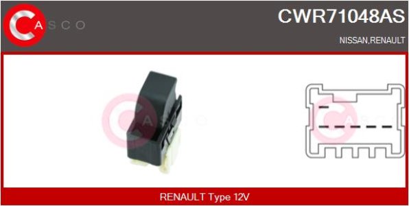 PRZELACZNIK PODNOSNIKA SZYBY L/P 6PIN