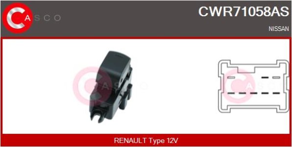 PRZELACZNIK PODNOSNIKA SZYBY L/P 6PIN