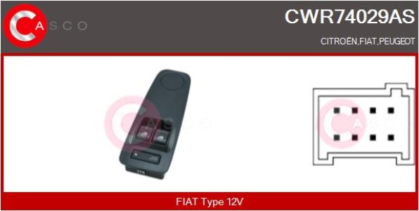 PRZELACZNIK PODNOSNIKA SZYBY PL 8PIN