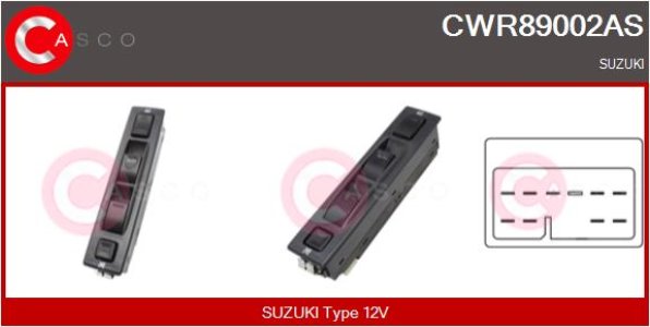 PRZELACZNIK PODNOSNIKA SZYBY L/P 9PIN