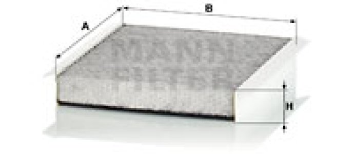 FILTR KABINY WEGLOWY MANN-FILTER CUK2040 