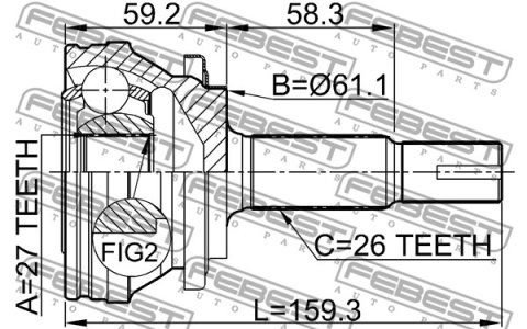 PRZEGUB ZEW. TOYOTA RAV-4 05- 27X70X26