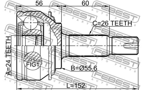 PRZEGUB ZEW. TOYOTA YARIS 08- 1,3VVT-I 24X55X26