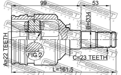 PRZEGUB WEW. TOYOTA YARIS/URBAN CRUISER 22X34X23