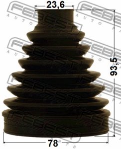 OSŁONA PRZEGUBU TOYOTA HONDA ACCORD/CR-V 23,7X77X95