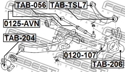 SWORZEŃ WAHACZA TOYOTA T. TC ANT10 2004.05-2010.07