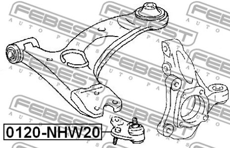 SWORZEŃ WAHACZA TOYOTA P. PRIUS II (08/03-03/09) DOLNY LE/PR