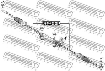 DRĄŻEK KIER. TOYOTA HILUX TOYOTA HILUX VII, HILUX VIII 2.4D 15- LE/PR