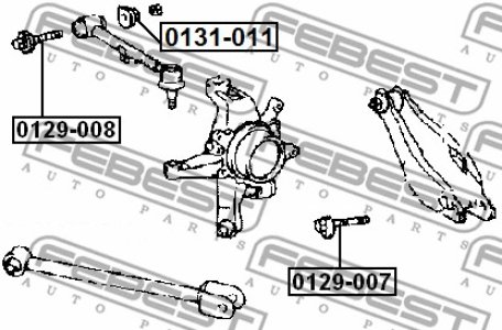 ŚRUBA WAHACZA (MIMOŚRODOWA) LEXUS GS300/400/430 JZS160,UZS16 1997.08-2005.01 [US]
