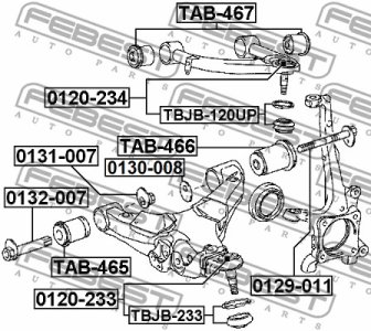 ŚRUBA WAHACZA (MIMOŚRODOWA) TOYOTA LAND CRUISER LEXUS LX450D/460/570 URJ20,VDJ201 2007.11- [GR]