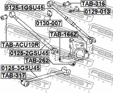 ŚRUBA WAHACZA (MIMOŚRODOWA) LEXUS RX300 MCU1 1998.01-2003.02 [US]