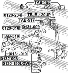 ŚRUBA WAHACZA (MIMOŚRODOWA) LEXUS GX400/460 GRJ158,URJ150 2009.11- [GR]