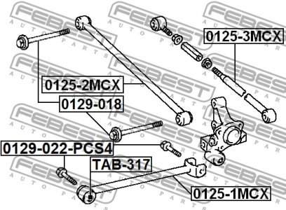 ŚRUBA WAHACZA LEXUS ES2 /350/300H ASV6 ,AVV60,GSV60 2012.06-2018.06 4 SZTUKI