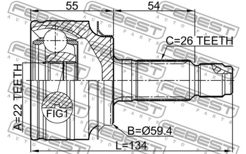 PRZEGUB ZEW. HONDA CIVIC FD (4D) 06- 22X59,4X26