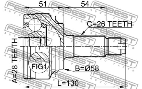 PRZEGUB ZEW. HONDA CIVIC VII/VIII 28X58X26