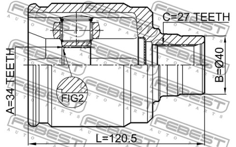 PRZEGUB WEW. HONDA ACCORD VII/VIII 34X40X27 PR.
