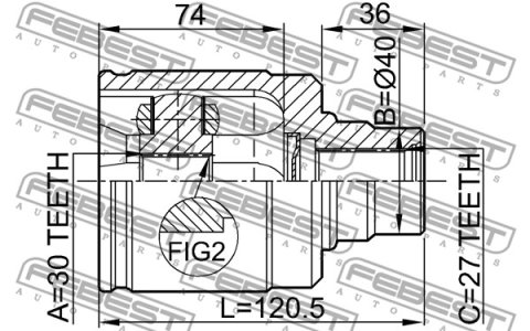 PRZEGUB WEW. HONDA CR-V I (RD) ACCORD 30X40X27