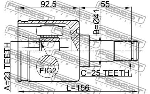 PRZEGUB WEW. MITSUBISHI CARISMA (DA) 23X41X25