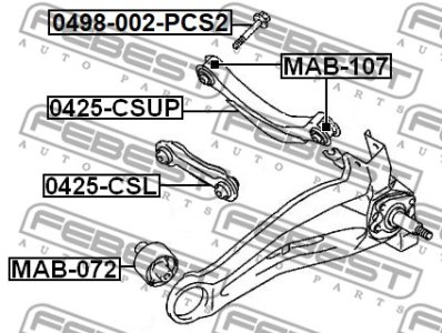 ZESTAW ŚRUB ZAWIESZENIA MITSUBISHI OUTLANDER 07- (2 SZT.)