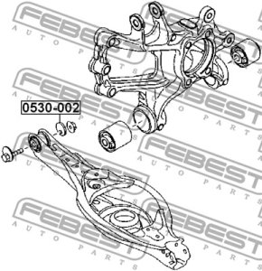 PODKŁADKA ŚRUBY WAH. MAZDA 6 02- (MIMOŚRODOWA, DO USTAWIANIA ZBIEŻNOŚCI)