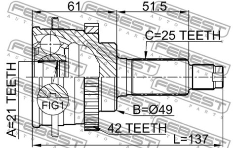 PRZEGUB ZEW. SUZUKI BALENO 21X49X25 ABS 42Z