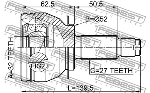 PRZEGUB ZEW. SUBARU LEGACY IV (BL/BP) 03- 32X52X27