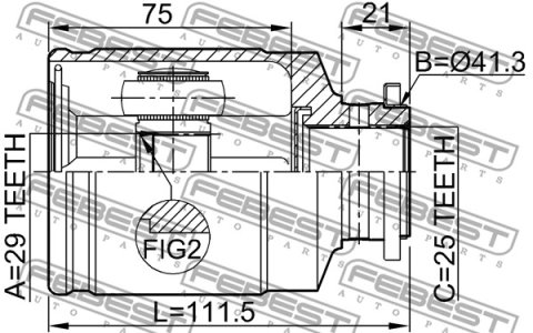 PRZEGUB WEW. SUBARU IMPREZA 29X41,3X25 FORESTER/LEGACY