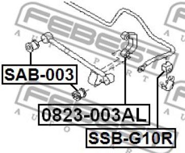ŁĄCZNIK STAB. SUBARU T. FORESTER 97-02 LE/PR ALU