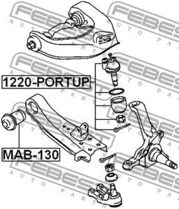 SWORZEŃ WAHACZA HYUNDAI P. H100 (AU TRUCK) 1997-2004 LE/PR DOLNY