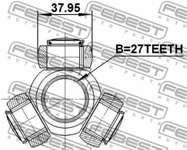 KRZYŻAK PRZEGUBU WEW. DB W211/212/221 4-MATIC 27Z/37,95MM (TRIPOD)