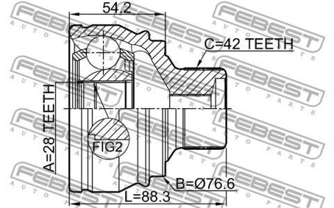 PRZEGUB ZEW. AUDI A4/A5/A6/Q5 28X76.5X42