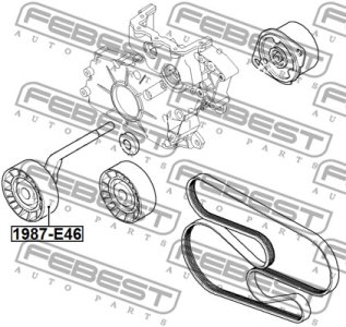 ROLKA PASKA WIELOROWK. BMW 3 (E46) X3/X5 (SAMA ROLKA)