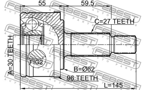 PRZEGUB ZEW. CHRYSLER 300C 30X61X27 DODGE CHARGER ABS 96Z
