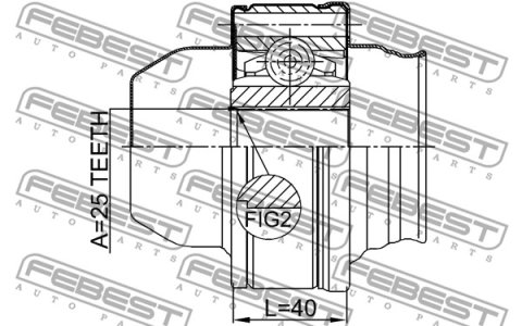 PRZEGUB WEW. JEEP CHEROKEE 01- 25X86