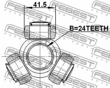 KRZYŻAK PRZEGUBU WEW. AUDI/BMW 24X41,5 (TRIPOD)