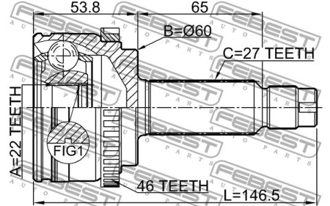 PRZEGUB ZEW. KIA 22X60X27 ABS 46Z