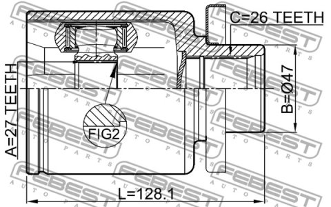 PRZEGUB WEW. VW T5 28X108