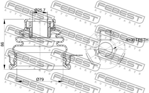 PRZEGUB WEW. RENAULT 30Z LE.
