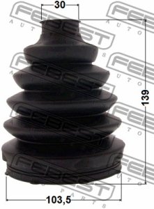 OSŁONA PRZEGUBU CITROEN ZEW. 103.5X139X30 JUMPER III 06-