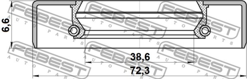 SIMER. WAŁU NISSAN NAVARA 2,5DCI 05- 40X72X6,6