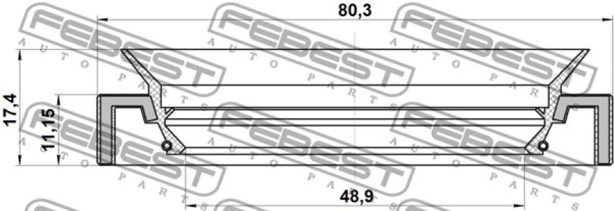 SIMER. WAŁU LEXUS RX 400H 03- 50X80X11,2X17,4